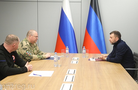 Oleg Melnichenko Discussed Further Cooperation Between the DPR and Penza Oblast with Denis Pushilin