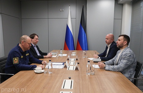 Oleg Melnichenko and Denis Pushilin Discuss Strengthening Cooperation Between Regions