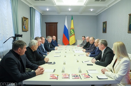 Governor Discusses Development of Penza Sports with "Legends of Hockey" Team