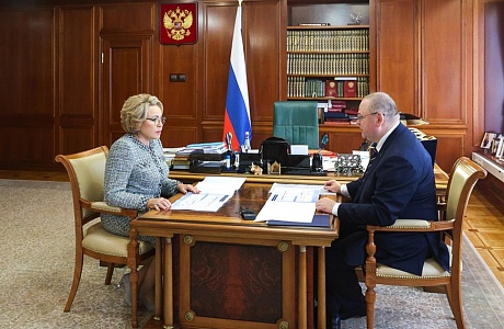 Valentina Matviyenko and Oleg Melnichenko Discuss Development of Penza Oblast Valentina Matviyenko and Oleg Melnichenko Discuss Development of Penza Oblast