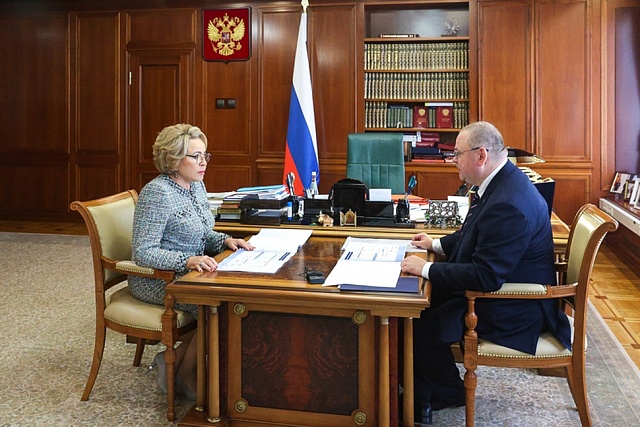 Valentina Matviyenko and Oleg Melnichenko Discuss Development of Penza Oblast